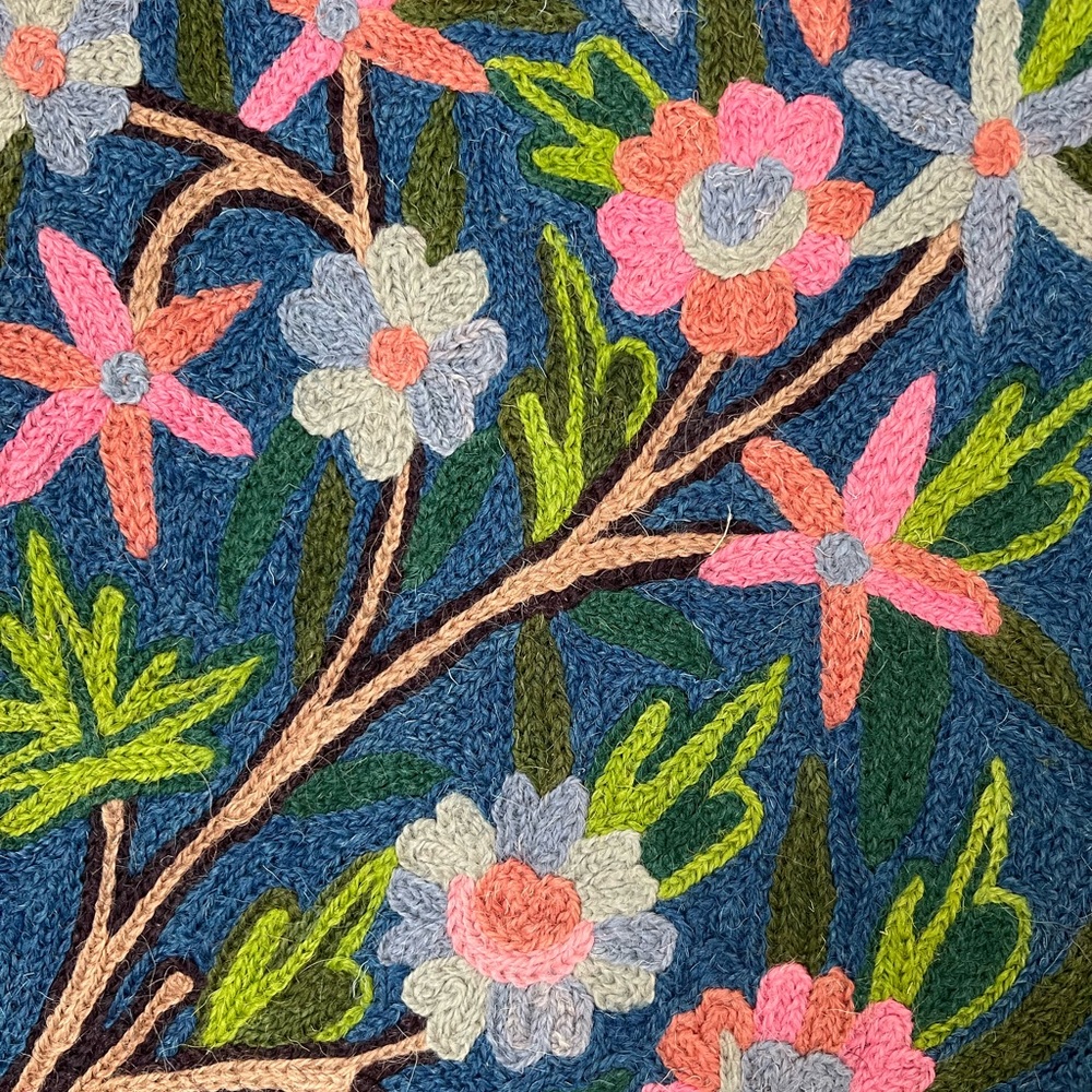 Vintage handwoven rug - purchased in Europe